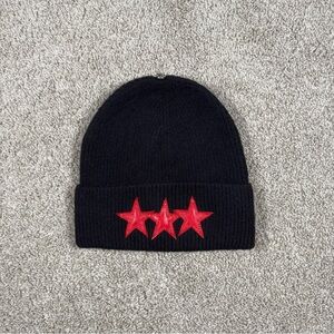 Chrome Hearts Black hat with Red Stars